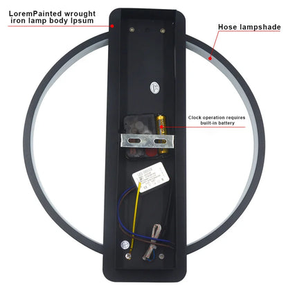 DecorBites™ LED Wall Lamp Wall Clock Modern Design Nordic Luxury Simple For Hotel Bedside