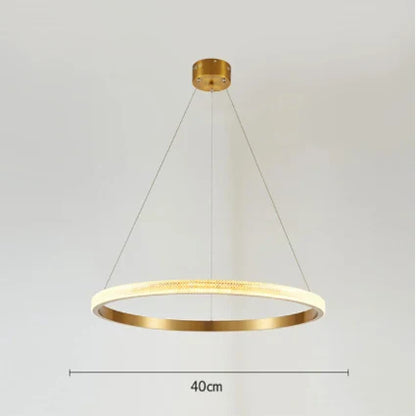 DecorBites™ Gold Circle Chandelier Creative LED Lighting Modern Indoor Fixtures
