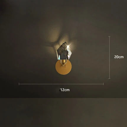 Lámpara de araña redonda de cobre cristal DecorBites™: Elegante lámpara colgante LED para comedor