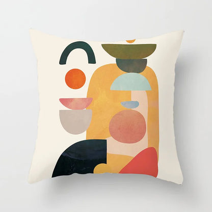 غطاء وسادة مطبوع عليه غرز هندسية من DecorBites™ - وسادة مكتب عصرية بسيطة