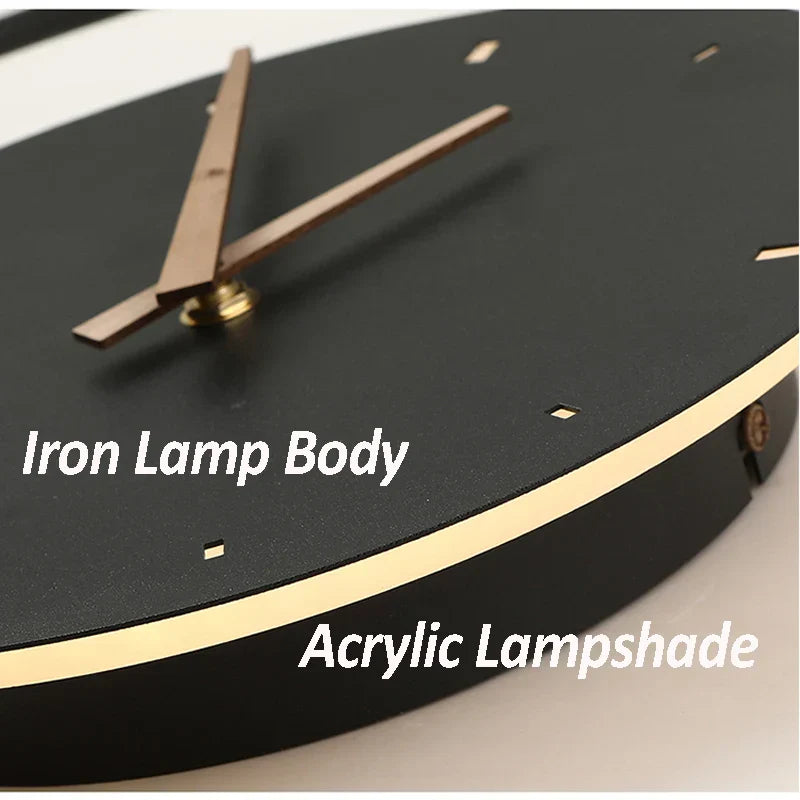 DecorBites™ Golden Clock LED Wall Lamp 11W for Home Living Room Bedroom Decor