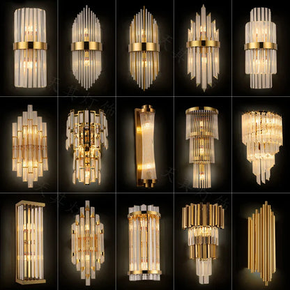 DecorBites™ Crystal LED Wall Sconce Light for Bedroom and Corridor
