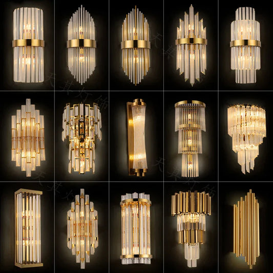 DecorBites™ Crystal LED Wall Sconce Light for Bedroom and Corridor