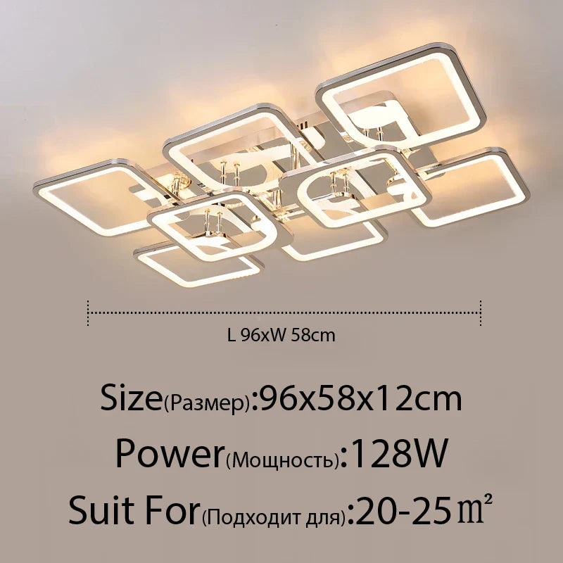 DecorBites™ LED Chandelier: Remote Dimmable Indoor Lighting for Bedroom, Restaurant, Living Room