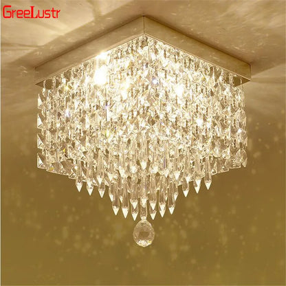 DecorBites™ Crystal Chandelier Ceiling Lamp - Entrance Kitchen Chandeliers Fixtures Home Decor