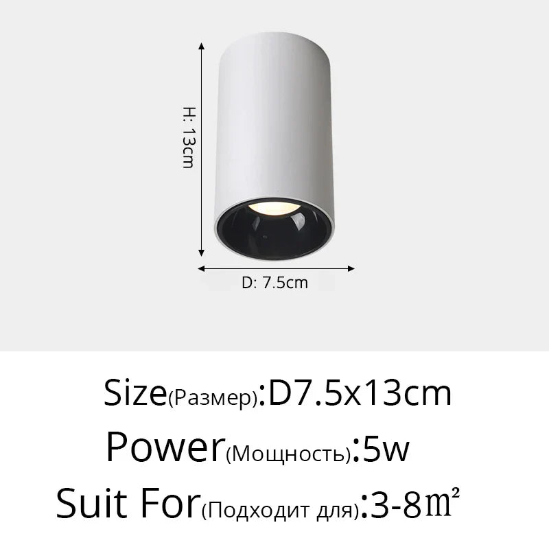 DecorBites™ LED Adjustable Angle Spotlight Ceiling Lights for Background Wall and Aisle