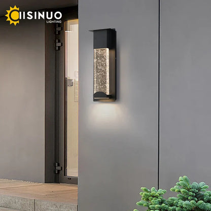 DecorBites™ Crystal Outdoor LED Wall Light with PIR Motion Sensor, IP65 Waterproof Sconce Luminare