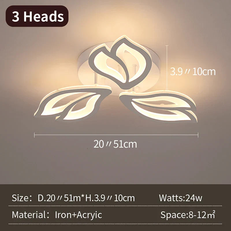 Lámpara de techo LED geométrica de acrílico DecorBites™ para decoración nórdica moderna