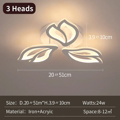 Lámpara de techo LED geométrica de acrílico DecorBites™ para decoración nórdica moderna