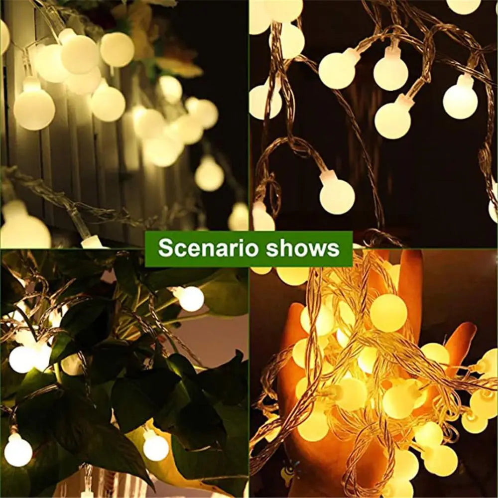 DecorBites™ LED Globe Ball String Lights for Indoor Outdoor Decor