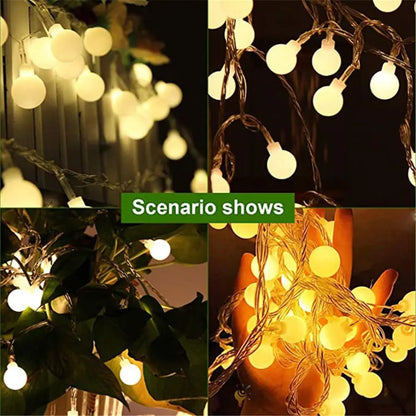 DecorBites™ LED Globe Ball String Lights for Indoor Outdoor Decor