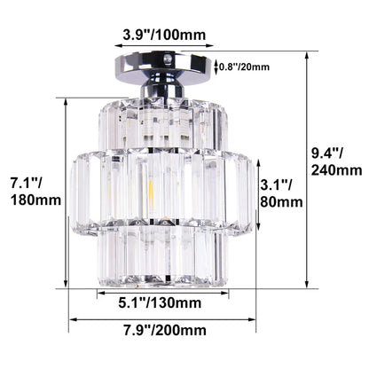 DecorBites™ Crystal Chandelier: Elegant LED Ceiling Light for Living Room, Bedroom, and Aisle. Luxurious Modern Design.