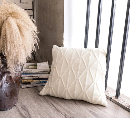 DecorBites™ Knit Cushion Cover 45x45cm Nordic Style Home Decoration Brown Grey IvoryiscowayReversible