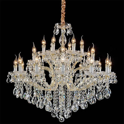 Lámpara de araña de cristal DecorBites™: Elegantes lámparas colgantes LED para el hogar, hoteles y recibidores de villas.