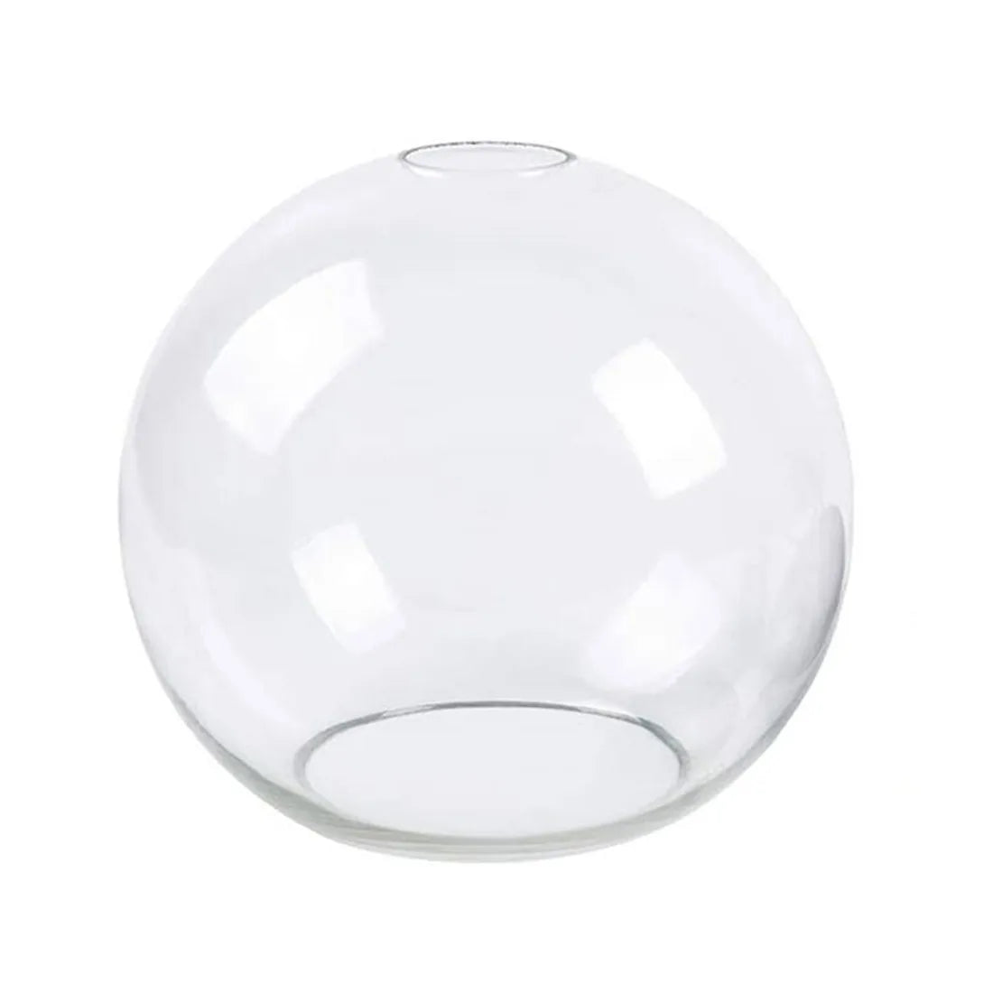 DecorBites™ Hand Blown Clear Glass Globe Lamp Shade with 2 Ends Opening, D18cm Glass Cover Ball Lampshade