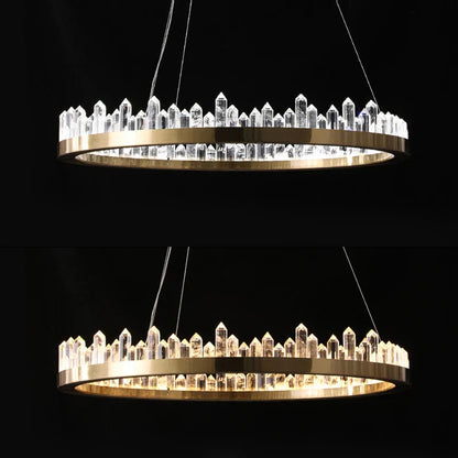 DecorBites™ Dimmalbe LED Crystal High Ceiling Chandelier for Living Room