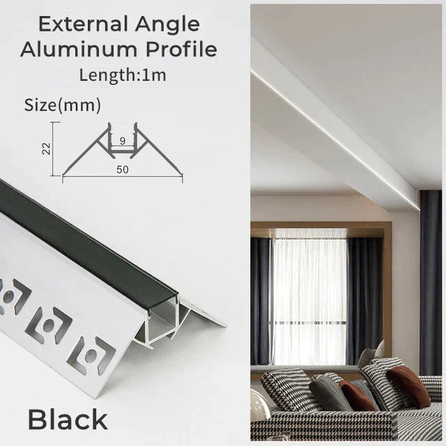 DecorBites™ 1M Frameless Embedded LED Aluminum Profile for Linear Strip Lights