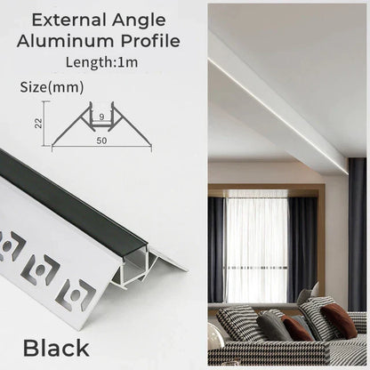 DecorBites™ 1M Frameless Embedded LED Aluminum Profile for Linear Strip Lights
