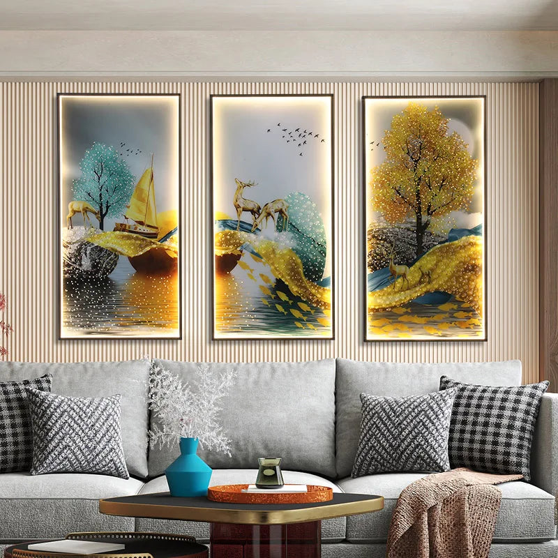 DecorBites™ Landscape Painting LED Wall Sconces Suite