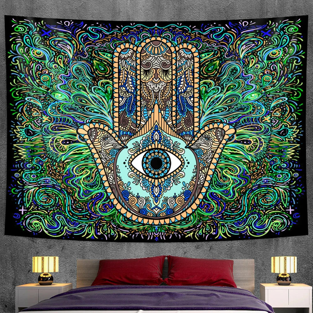 Decobites Mandala Witchcraft Tapestry Wall Hanging Yoga Mat Bohemian Sofa Blanket