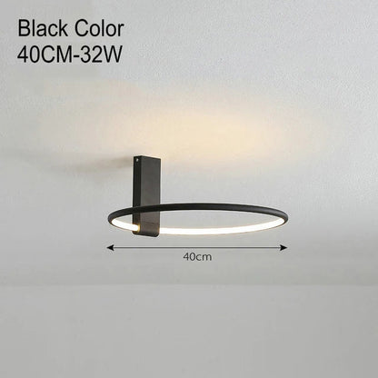 DecorBites™ LED Round Ceiling Lamp Scandinavian Design White Black Gold Metal Aluminum