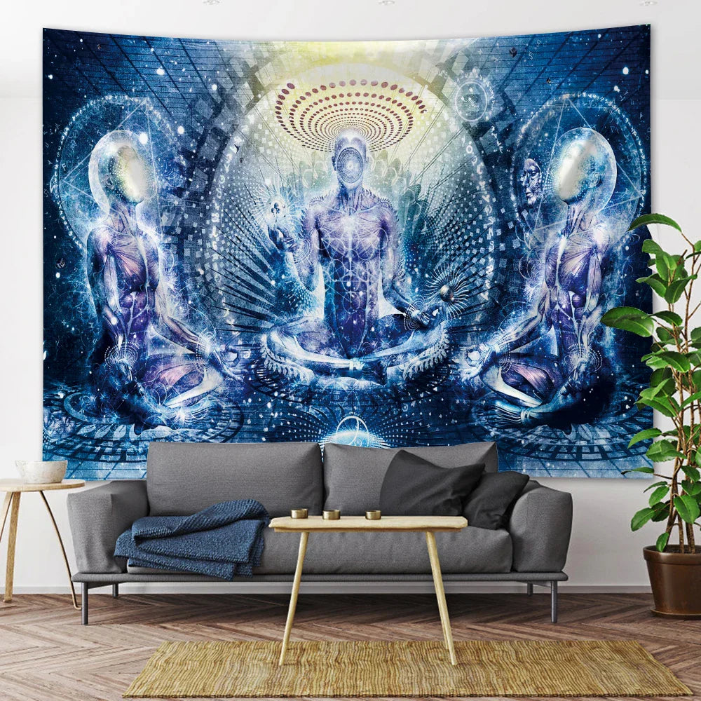 Decobites Chakra Meditation Tapestry: Boho Mandala Wall Decor & Yoga Mat