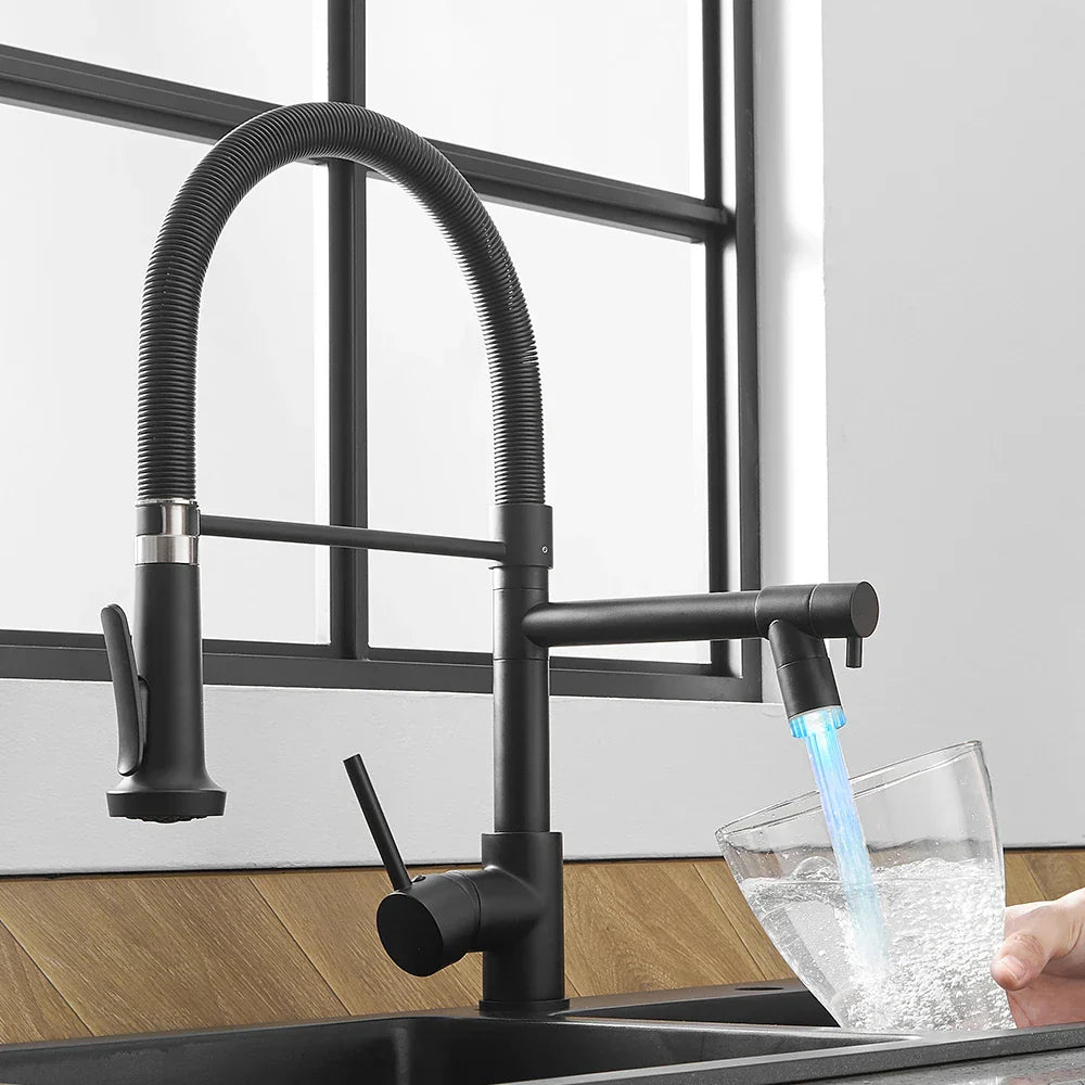 Black Dual Spout Faucet