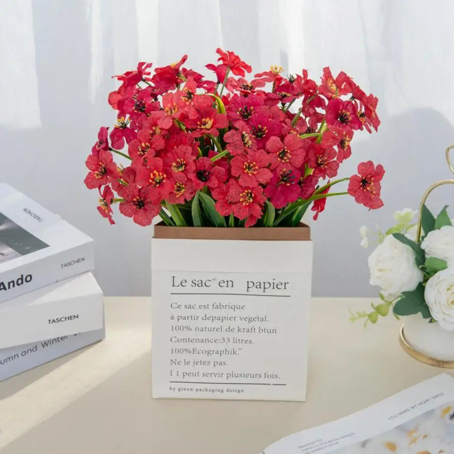 DecorBites™ Artificial Cherry Blossom Wall Flowers - Home Garden Wedding Decor