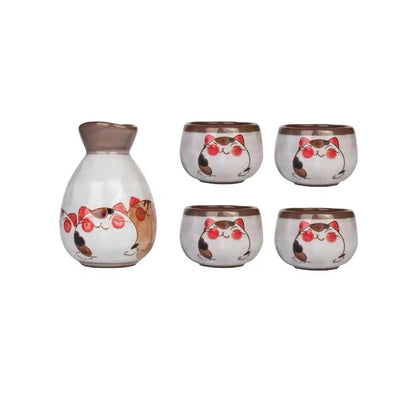 DecorBites™ Japanese Ceramic Sake Wine Cup Set - KL-001 | Small Drinking Collection