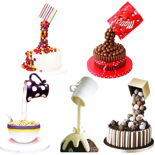 DecorBites™ Cake Stand Support & Fondant Mold: Creative Baking Tools for Chocolate Decor