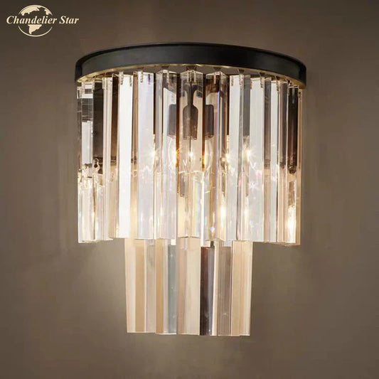 DecorBites™ Crystal Wall Lamp: Postmodern Luxury for Bedroom, Living Room, Hotel - Creative Indoor Lighting