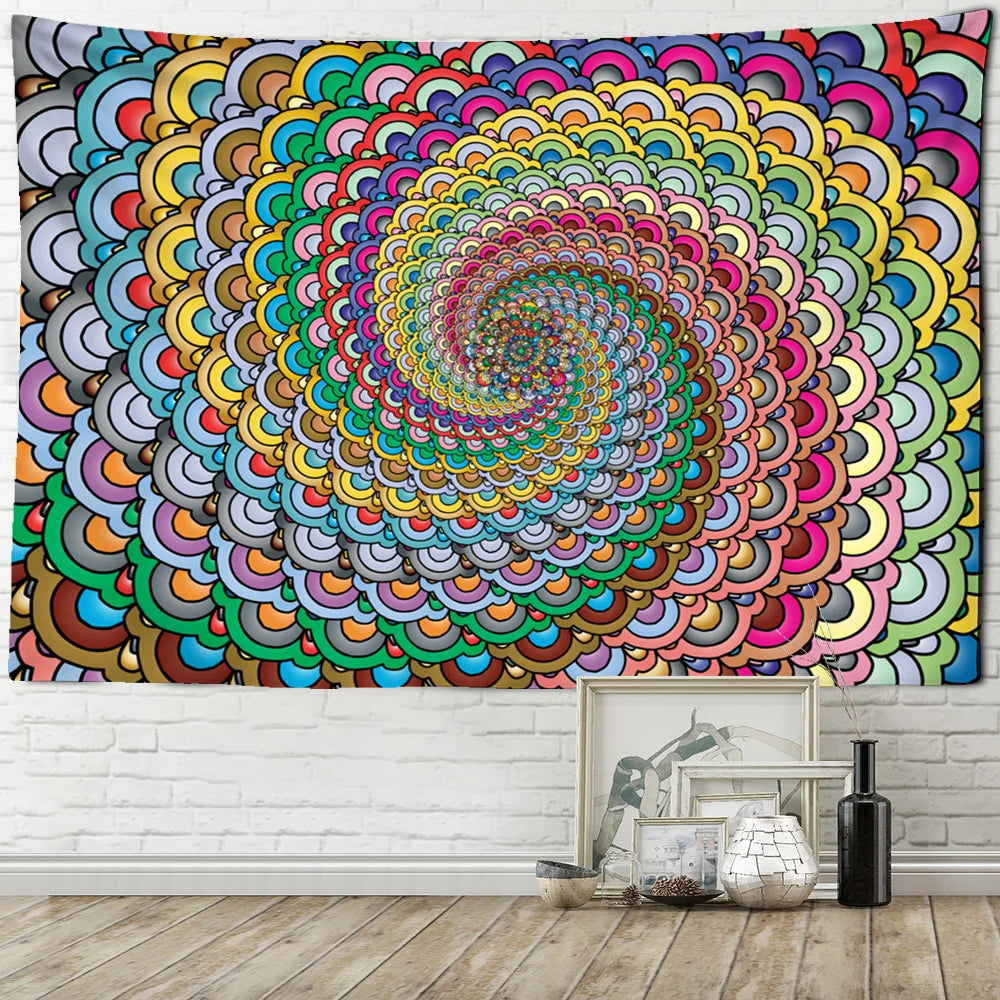 Decobites Mandala Tapestry Wall Hanging Psychedelic Beach Throw Hippie Bohemian Sleeping Pad