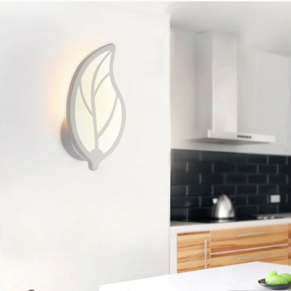 DecorBites™ Leaf Shape LED Wall Sconce for Living Room Bedroom Decor