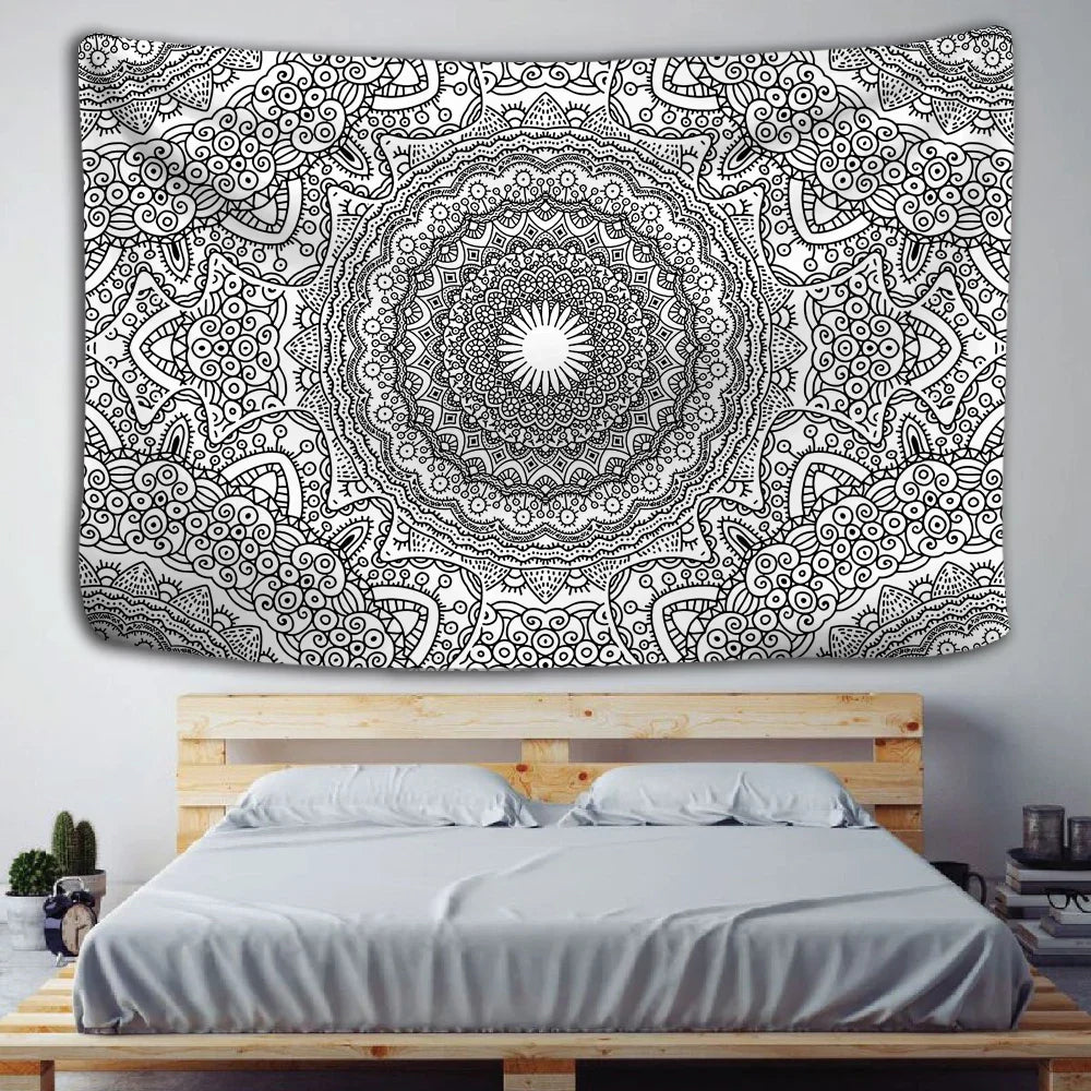 Decobites Indian Mandala Tapestry Hippie Wall Hanging Beach Yoga Mat Bedspread Table Cloth