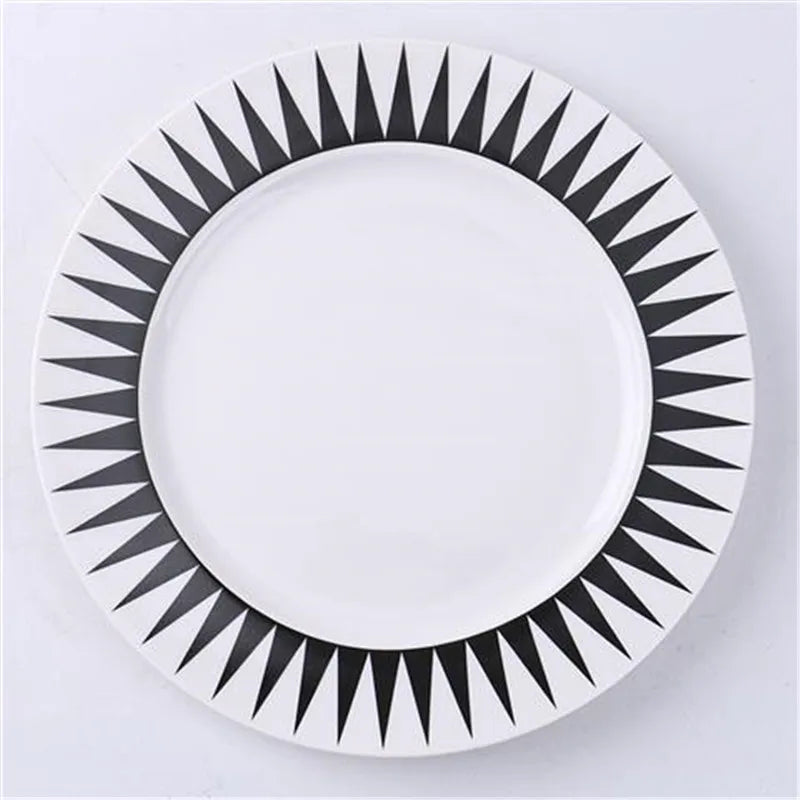 Juego de platos de postre de cerámica DecorBites™ - Platillos de desayuno de estilo escandinavo de 8 pulgadas