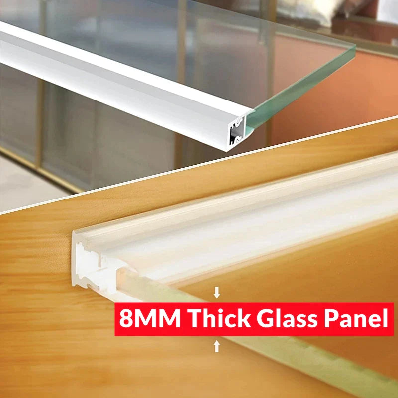 Lámpara de Barra de Gabinete LED Decorbites™ para Panel de Vidrio de 8 mm Lámpara de Tira para Estantería