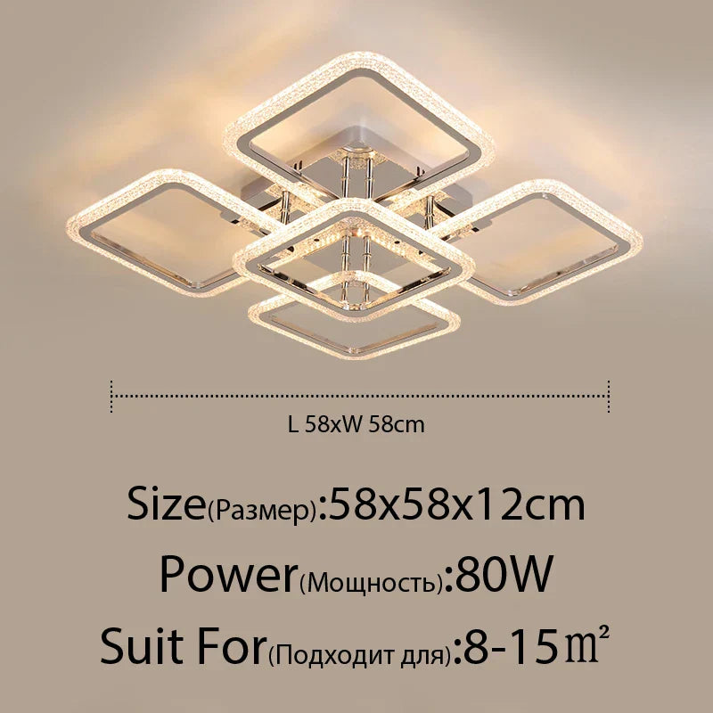 Decorbites™ Lámpara de Araña LED: Iluminación Interior Regulable por Mando a Distancia para Dormitorio, Restaurante, Sala de Estar
