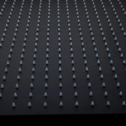 رأس دش مطري أسود رفيع للغاية من DecorBites™ مقاس 8-20 بوصة للحمام مع صنبور مطري مربع