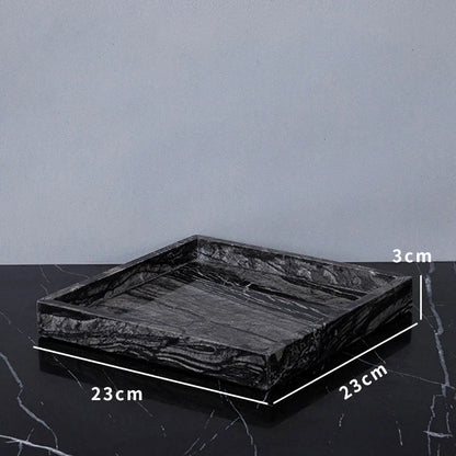 مجموعة حمام DecorBites™ المصنوعة من الرخام بحبيبات الخشب القديمة مع إكسسوارات فاخرة