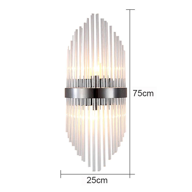DecorBites™ Glass Rod Crystal Wall Lamp: Modern Nordic Light Luxury for Bedroom, Living Room