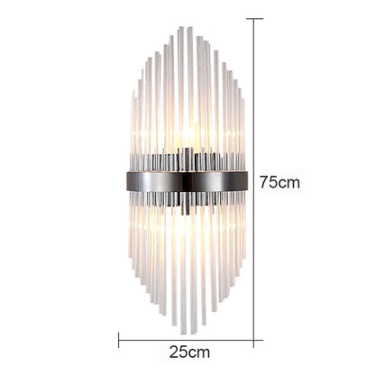 DecorBites™ Glass Rod Crystal Wall Lamp: Modern Nordic Light Luxury for Bedroom, Living Room