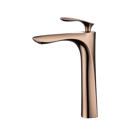 Decorbites™ Grifo de Lavabo Dorado con Asa Única Mezclador de Agua Caliente y Fría Montaje en Cubierta