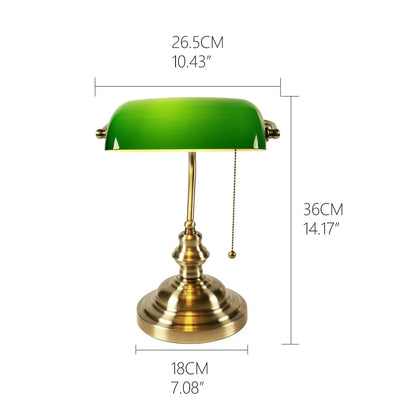 DecorBites™ Glass Banker Lamp Cover - Elegant Lampshade in Green/Blue/Amber/White
