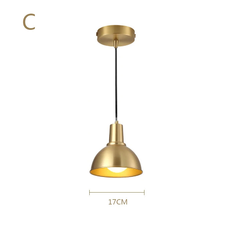 Decorbites™ Lámpara de araña LED E27 dorada para dormitorio y sala de estudio