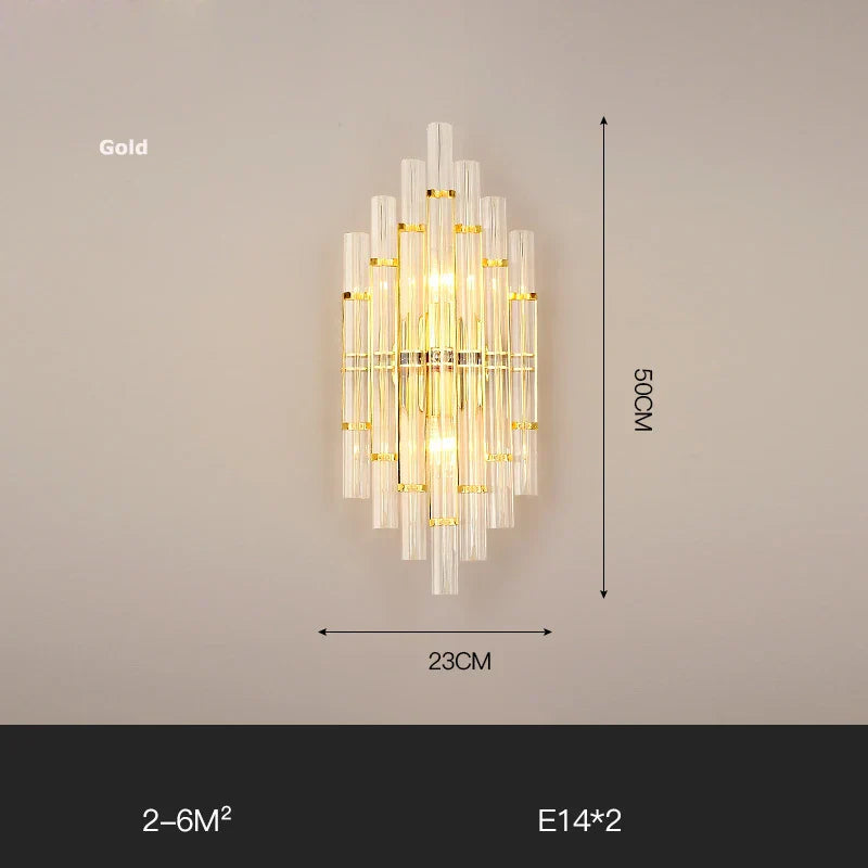 DecorBites™ Gold Black LED Wall Sconce Light for Bedroom Corridor