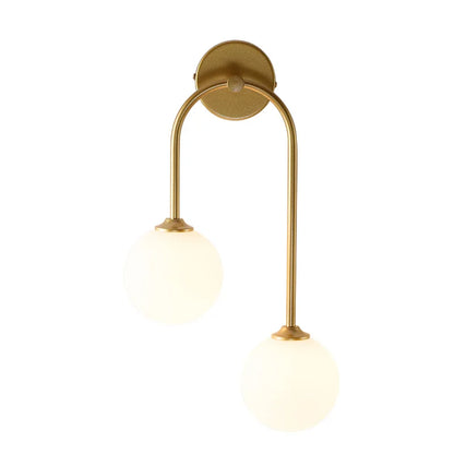 DecorBites™ Gold Glass Ball Wall Sconce | Modern Nordic Bedside Lighting for Bedroom