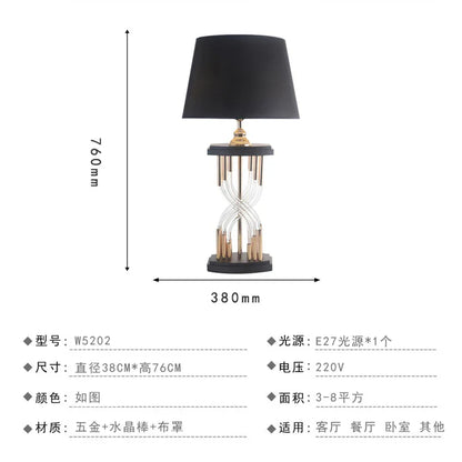 DecorBites™ Crystal Table Lamp: Nordic Light Luxury Design for Bedroom Bedside