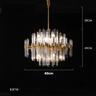 DecorBites™ E14 LED Crystal Pendant Lights in Silver Gold Finish