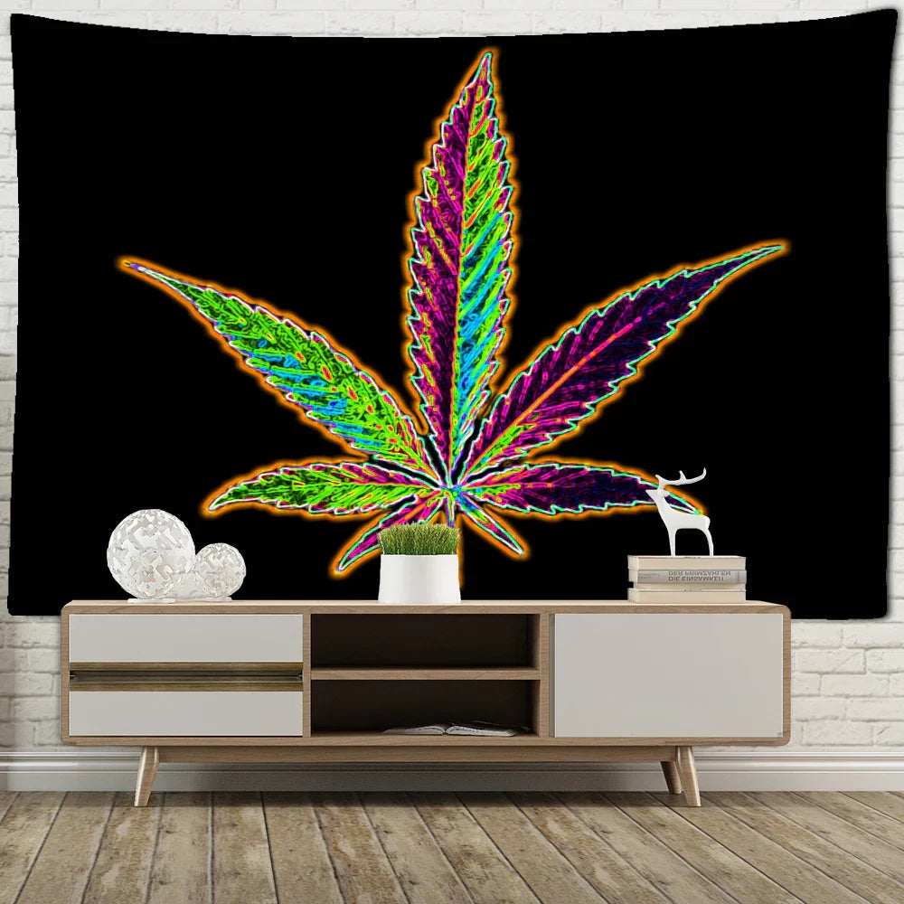 Decobites Maple Leaf Tapestry Wall Hanging: Boho Witchcraft Bedroom Art & Home Decor