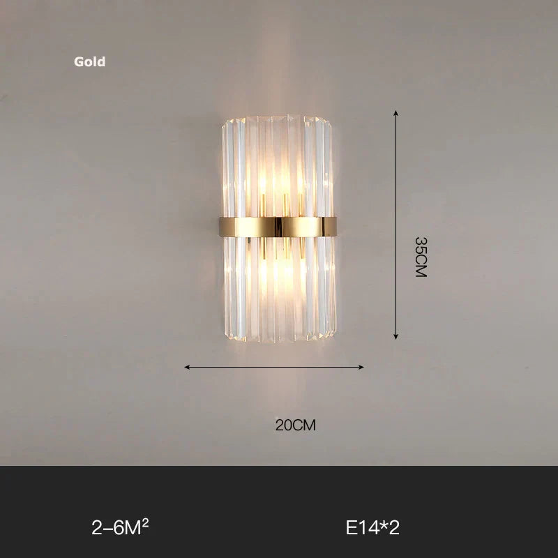 Decorbites™ Gold Schwarz LED Wandleuchte für Schlafzimmer Flur